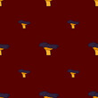 © Purple_Lamp - Mushrooms seamless pattern. Plant background.