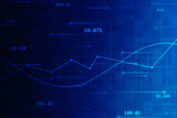 Fototapeta  - 2d rendering Stock market online business concept. business Graph 