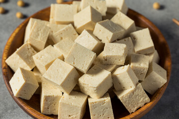 Canvas Print - Raw White Organic Extra Firm Tofu