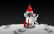 Astronaut steigt nach Mondlandung aus Raumschiff