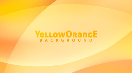 Poster - Yellow orange background with translucent rounded shapes