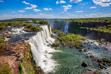 View of the Iguazu Falls, border between Brazil and Argentina.