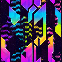 Wall Mural - Abstract futuristic seamless pattern.