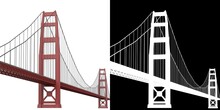 3D Rendering Illustration Of A Suspension Bridge