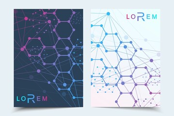 Poster - minimal brochure templates, magazine, leaflet, flyer, cover, booklet, annual report, banner. scienti