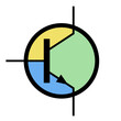 Transistor symbol illustration