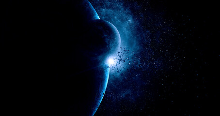 Aufkleber - Image of outer space. . Mixed media
