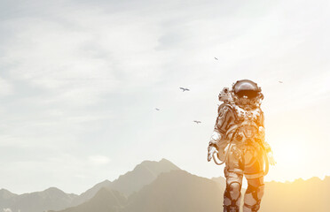 Wall Mural - astronaut and space exploration theme.