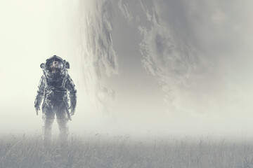 Wall Mural - astronaut on the other planet