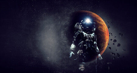 Wall Mural - astronaut and space exploration theme.