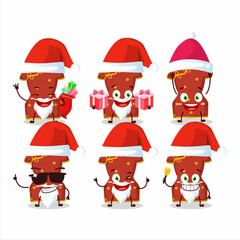 Wall Mural - Santa Claus emoticons with red clothing of chinese woman cartoon character