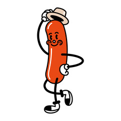 Sticker - smiling sausage character