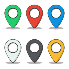 Poster - Colorful map points. Vector point cursor set.