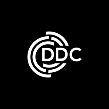 DDC letter logo design on black background. DDC creative initials letter logo concept. DDC letter design.
