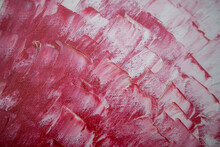 Textura De Pintura Al óleo Tonos Rosas, Primer Plano Alta Calidad