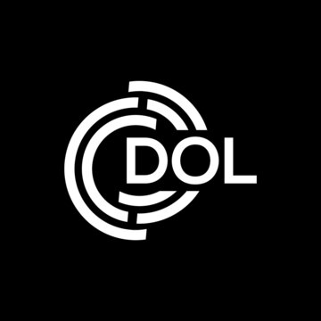 DOL letter logo design on black background. DOL creative initials letter logo concept. DOL letter design.