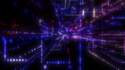 Poster - Flying into digital technologic tunnel