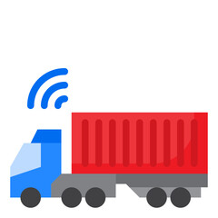 Wall Mural - truck flat style icon