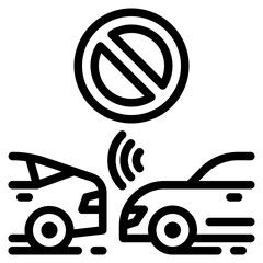 Wall Mural - automatic car outline style icon