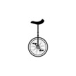 unicycle logo design template icon black modern isolated vector
