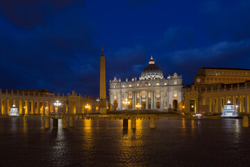 Wall Mural - St. Peter's Square at Sunset. Vatican City, Rome, Italy