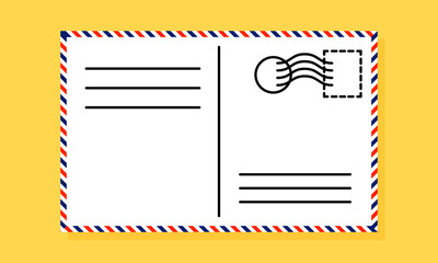 Poster - Letter icon. Sending a message. Envelope icon. Mail later. Conversation. Sending abroad. Vector eps 10