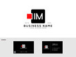 Initial letter IM logo, abstract Im stylish logo with overlap vintage font in flat design monogram illustration