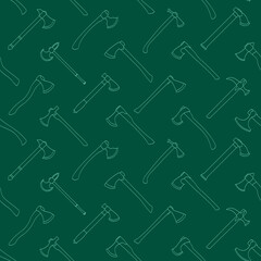 Wall Mural - Seamless pattern with ancient battle axes for your project