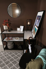 Sticker - Hallway interior with console table and stylish decor