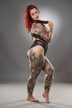 Glamour Plus Size Model With Tattoos