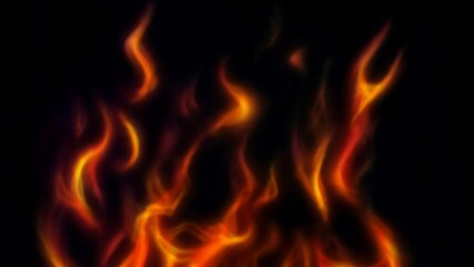 Poster - Fire flames background, original painting