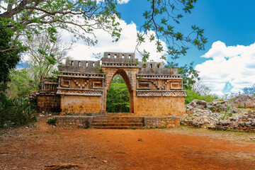 Sticker - The ruins of the Maya archaeological zone of Labna, Mexico