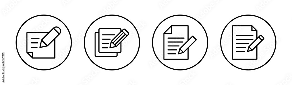 Note icons set. notepad sign and symbol Stock Vector | Adobe Stock