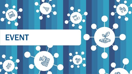 Fototapete - Abstract event background. Medical word with icons. Medical concept. Vector illustration. Health care