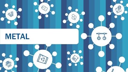 Poster - Abstract metal background. Medical word with icons. Medical concept. Vector illustration. Health care