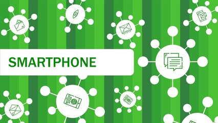 Poster - Abstract smartphone background. Medical word with icons. Medical concept. Vector illustration. Health care