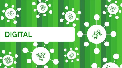 Poster - Abstract digital background. Medical word with icons. Medical concept. Vector illustration. Health care