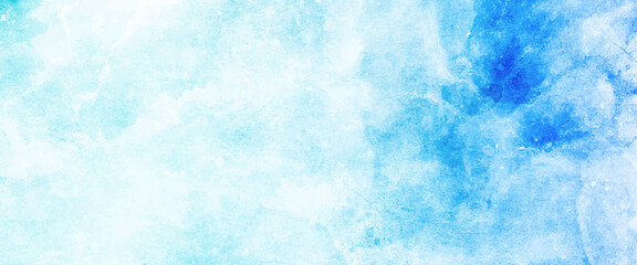 Wall Mural - colorful bright ink and watercolor textures on white paper background., watercolor background in blu