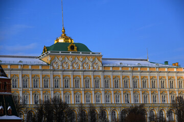 Moscow Kremlin architecture in winter.	
