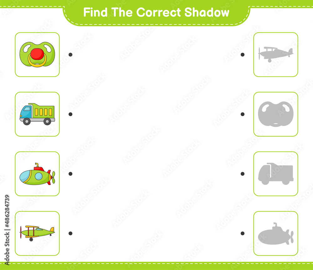 Find the correct shadow. Find and match the correct shadow of Lorry ...