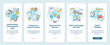 © IMG visuals icons - How to move to UCaaS onboarding mobile app screen. Network build walkthrough 5 steps graphic instructions pages with linear concepts. UI, UX, GUI template. Myriad Pro-Bold, Regular fonts used