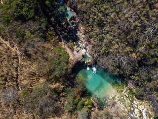 Canvas Print - Cascadas de Comala, en Chiquilistlan, Jalisco, Mexico