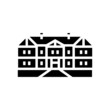 tudor house glyph icon vector. tudor house sign. isolated contour symbol black illustration