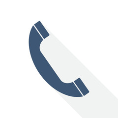 Aufkleber - Simple editable phone, call vector icon, flat design telephone concept illustration easy to edit