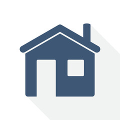 Poster - Simple editable home, house vector icon, flat design real estate concept illustration easy to edit