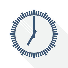 Poster - Simple editable clock, watch vector icon, flat design time concept illustration easy to edit