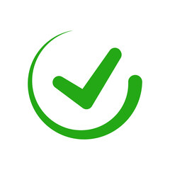 Poster - stylish check mark icon. correct answers and authentication. vectors.