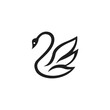 Swan logo design vector concept. Swan icon