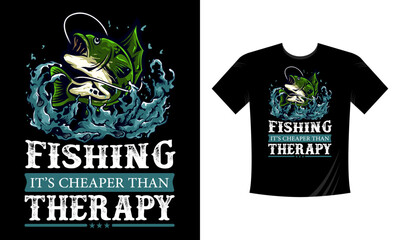 Wall Mural - Hunting it's cheaper than therapy T-shirt Design Vector eps Template - Eye Catching Funny Hunting T-shirts Design For Hunters T-shirt 