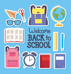 Canvas Print - welcome back to school designs